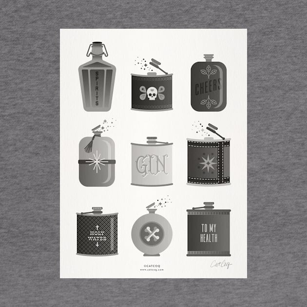 flasks black by CatCoq